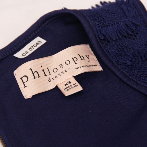PHILOSOPHY | Blue Fringe Midi Dress - Picture 6 of 6